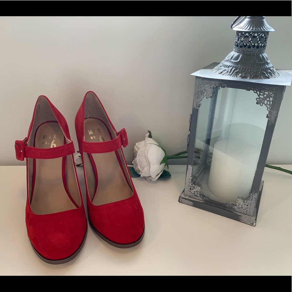 Mix No 6 Asuviel Women Red Mary Janes
